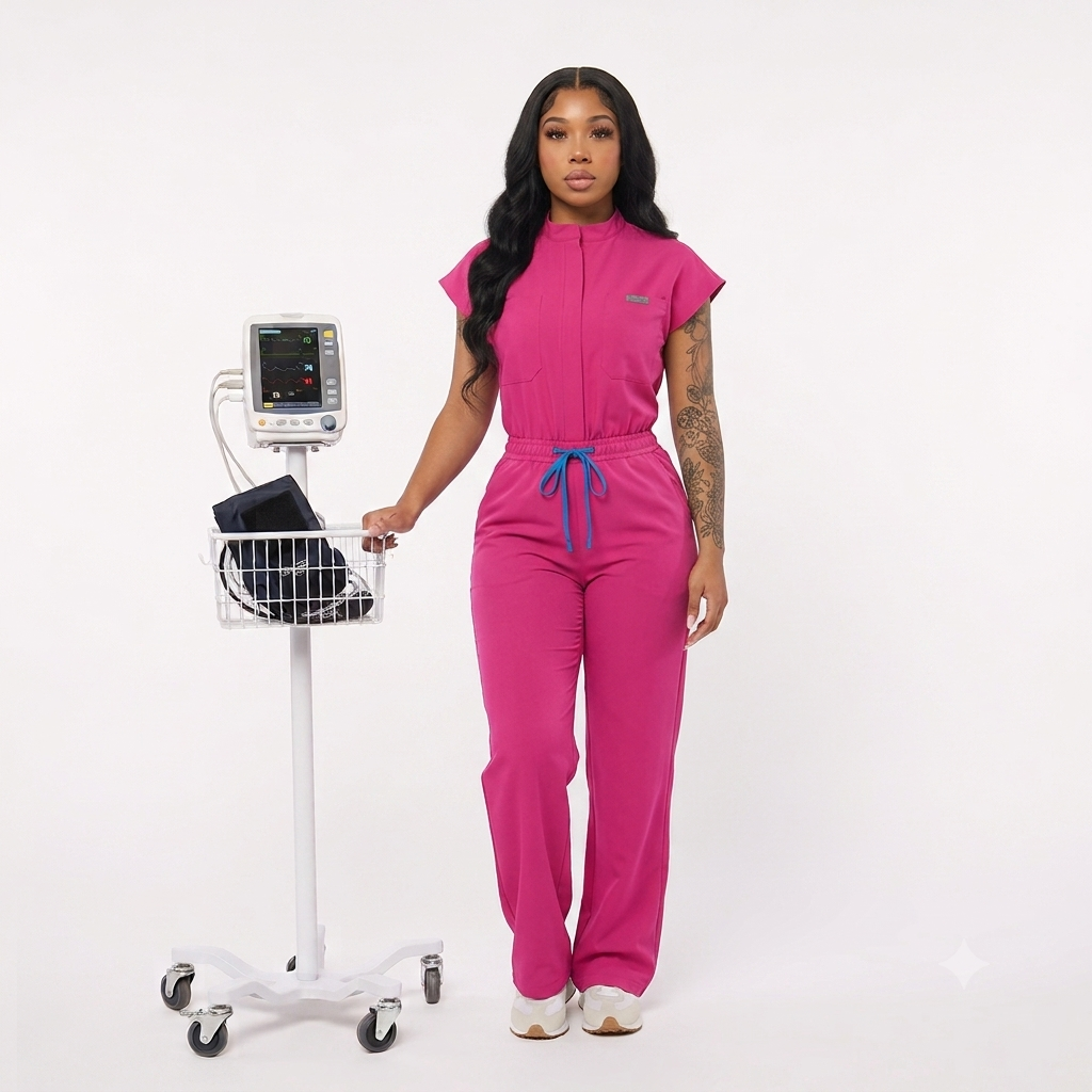 Flex Fit Fare Leg Black Scrub Set